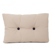 Beige Cushion with Black Buttons 55x35 cm