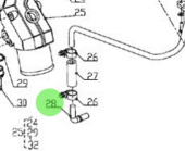 Nanni Diesel 970313115 - Turbo Return Oil Pipe for Turbo Exhaust Mixer Assembly
