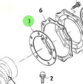 Nanni Diesel 970141506 - Bearing Case Gasket for Crankshaft Bearings