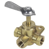 Moeller 033302-10 Brass 3-Way Petrol Valve - 1/4 NPT