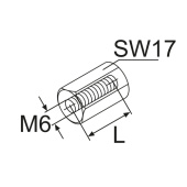 Webasto 1320256A - Spacer Nut, M8x15, 5 Pcs