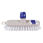 Long Handled Scrubbing Brush Linea Hard Nylon 30 mm + Coupler (6 pcs)