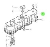 Nanni Diesel 970307307 - Cylinder Head Cover for 4.195HE 4.200HE 4.220HE Engines