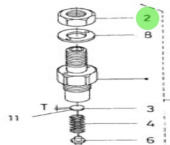 Nanni Diesel 970310381 - Injection Nozzle and Pipe Nut for 3.100HE and N4.38 Engines