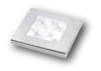 Hella Marine 2XT 980 580-061 - LED Square Lamp White 12V Satin Chrome Plated Rim