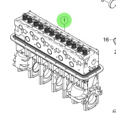 Steyr MZ60184-1 - Marine Cylinder Block Assembly Including Valves for MO306H49 and MO286H43 Engines