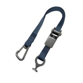 Rapid Marine SR2505PESH-1.2-BK - 25mm Stainless Steel Ratchet 1.2m Padeye/Hook - Black