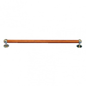 Teak Towel Bar Brass ø2.5 cm