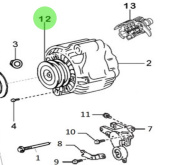 Nanni Diesel 970316231 - Alternator Pulley With Clutch for T4 Series Engines
