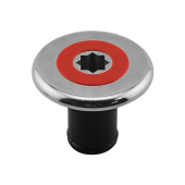 Nuova Rade 198159 - Inox Deck Filler Ø38mm With Red Cap For Fuel Black Base