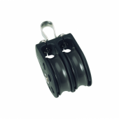 Barton N12210 - Double Fixed Eye Block Size 2 35mm – Ball Bearing, 2x Ø35mm Sheaves, Max Rope 8mm