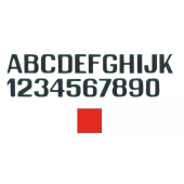 Red Letters And Numbers 100 mm U