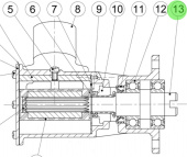 Jabsco 29707-0000 - Spare Shaft 120