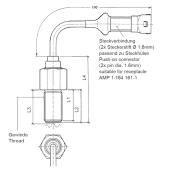 VDO 340-804-030-005B – Inductive Tacho Speed Sender M18