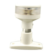 Euromarine Navigation Light On White Tilting Pole - White 360° - 102mm