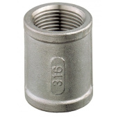 Guidi Stainless Steel Equal Socket F BSP, Female Thread Pipe Coupling