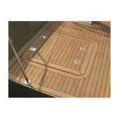 Solimar Flush Hatch Teak Blind Gas Spring - 380x415 mm