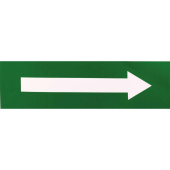 Marine Emergency Escape Route Direction Arrow Sticker, Soft PVC, Green & White