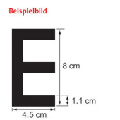 Plastimo 59138 - Black Letter H=8cm For Soft Hull. Letter A