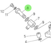 Nanni Diesel 970307609 - Injection Pump Follow Screw for HE and N Series Engines