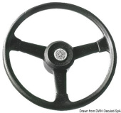 Osculati 45.150.00 - Black Plastic Steering Wheel
