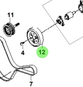Bukh 25286-3A000 - Water Pump Pulley for S270J Engines