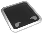 Goiot Aluminum Hatches Model 'Opal 40', Satin, Dims. 475x475mm, Hole Size 421x421mm, Mounting Depth 15mm