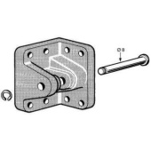 Grey Polyamide Bracket With ø8.1 mm Zinc-plated Steel Pin