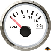 Trem L3274122 - Voltmeter 8/16V White Cut-Out Diameter 52 mm
