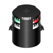 Lopolight 201-007S-B TB - Navigation Light 2NM Tricolor, Anchor W/Strobe, Black Anodized
