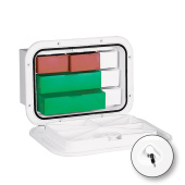 Nuova Rade 196284 - Top Line Storage Hatch W/Drawers & Lock, 270x375mm, White