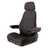 Helmsman's Seat Strauss Fabric Black/Dark Grey Without Base