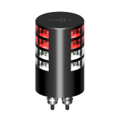 Lopolight 301-112ST+114ST-B180 - Navigation Light 3NM 180° White, Double + Red, Double, Black