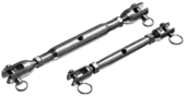 Allpa Stainless Steel Tubular Turnbuckle With Fork, Stay Ø5mm (Breaking Load 3300kg)
