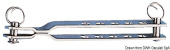 Viadana AISI 316 Stainless Steel Double Chain Plate with Adjustment Holes, 120 mm, Ø6 mm Pin