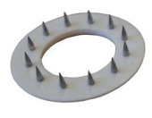 Bainbridge Spiked Ring Stainless Steel For Sail Eyelet 15 mm White - 20 pieces