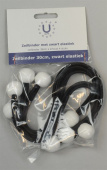 U-Rope Sail Binder 30 cm Black Elastic (4 pcs)