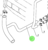 Nanni Diesel 48328084 - Cooler Hose for 4.340TDI Engines