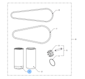 Vetus 17-8508 - Oil Filter Element VD6.170/210 Service Kit