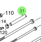 Steyr 2179657-0 - Hose DMI 8 for MO236K42, MO196K35, MO166M28, MO126M28 Engines