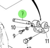 Nanni Diesel 970141319 - Governor Shaft for Engine Speed Control