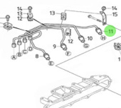 Nanni Diesel 970313622 - Fuel Injection Pipe for N4.115 Engines