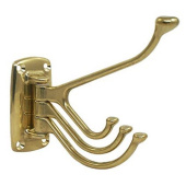 Foresti & Suardi 205B.L -  Quadruple Coat Hook Brass 115x40x125 mm Blister