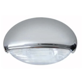 Quick Eyelid Chrome LED Blue IP65 46mm 10-30V Courtesy Light