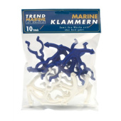 Captain's Collection Railing Clips In Polybag 5 x White / 5 x Blue