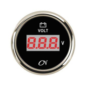 Voltmeter Digital - Black Dial, Chromium Bezel, 8 - 32V
