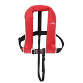 Plastimo P200379 - Neo 165 Inflatable Lifejacket Auto UML Red, Grey Binding With Harness And Crotch Strap