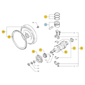 Vetus STM9825 - Piston and Pin Set M3.28