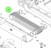 Steyr 2178632-4 - Oil Cooler Inlay for 6-Cylinder Vehicle Engines (M160068)