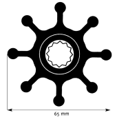Johnson Pump 09-1028B - Impeller Kit for F7 & John Deere Pumps (Neoprene)